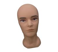Generic Male Bald Mannequin Head,Manikin Head Model, Making Styling,Smooth, Display Stand Hat Display Rack for Hats Hairpieces, HL03