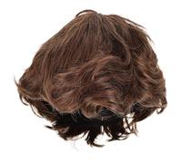 Generic Male Short Wig: Men Short Synthetic Brown Wig - Daily Use Synthetic Hair With Natural Looking For Long Wear Business And Casual Events