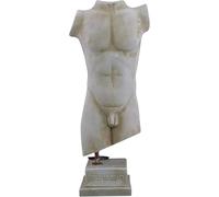 Generic Male Torso Man's Body Greek Hard Plaster Statue Sculpture, Beige