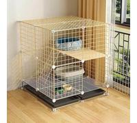 Generic mall Animal Playpens Cat Cage,Metal Small Animal Cage Large Indoor Small Animal Pet House Collapsible Large Cat Home Indoor(Size:70 * 70 * 107cm) wisdom(71 * 71 * 82cm)