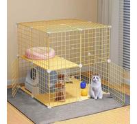 Generic mall Animal Playpens Cat Cage,Metal Small Animal Cage Large Indoor Small Animal Pet House Collapsible Large Cat Home Indoor(Size:70 * 70 * 107cm) wisdom(75 * 75 * 73cm)