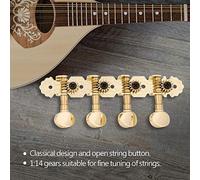 Generic Mandolin Tuning Pegs Premium Metal Machine Heads for Acoustic Instruments Golden 8pcs Set