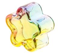 Generic Manicure Glass Nail Dish Cup without Lid Crystal Glass Nail Art Dish Flower-shaped Blue Gradient Cup Cleaning