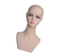 Generic Mannequin Head Display Stand Female Holder Shoulder Model PVC Material Nonslip Base Suitable for Hats Glasses Home Salon, pink