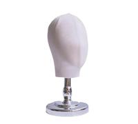 Generic Mannequin Head for Wigs, Wig Stand, Wig Holder with Base, Mother's Day Gifts, Hat Display Stand, beige, silvery short base