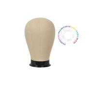 Generic Mannequin Head Model Hat Display Stand, Portable Canvas Block Head Multipurpose for Cap, Jewelry Hat, 53cm head