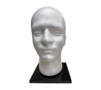 Generic Mannequin Head Model with Fixed Stand for Display, Hair Accessories, Photo Props for Hair Salon, Home, Workplace, male
