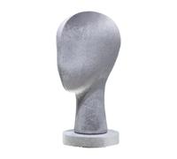 Generic Mannequin Head, Multifunctional Mannequin Head, Velvet Stand, Hat Stand, Cap Display Stand, Beauty Salon, Gray, Height 33cm