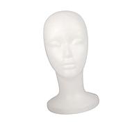 Generic Mannequin Head with Stable Base for Displaying, Jewelry, Headwear And Glasses for Hairstylists at Home Or in The Office, Style F