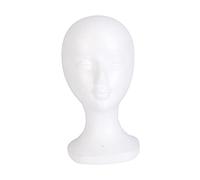 Generic Mannequin Head with Stable Base for Displaying, Jewelry, Headwear And Glasses for Hairstylists at Home Or in The Office, Style H