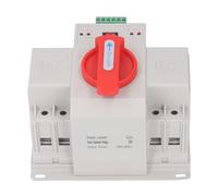 Generic Manual Automatic Transfer Switch, Good Conductivity High Temp Silver Contacts 2P Dual Power Transfer Switch for Industrial Fields (63A)