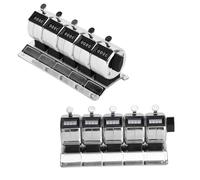 Generic Manual Clicker 4-Digit Metal Counter for Industrial Statistics, Stainless Steel Tally Tool