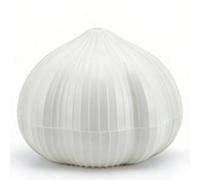 Generic Manual Garlic Mincer Sealed Structure Easy Cleanup Kitchen Cute Decor for Creative Decoration Ginger Chili Lightweight Portable Camping (White)