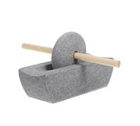 Generic Manual Stone for Tea and Coffee 12cm Diameter Traditional Hand Crank Mill Sturdy Natural Stone Pestle for Spices and Medicinal
