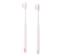 Generic Manual Toothbrushes Random Color for Complete Teeth Cleaning and Comfortable Gripping with Ultra Soft Flocking Bristles 2pcs Oral Care Tool for Postpartum and Sensitive Mouths