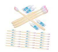 Generic Manual Travel Individually Plastic Wrapped Hotel for Use and, 100pcs Disposable Toothbrush Set with Toothpaste Toothbrushes, Portable Oral Care Kit for Outing