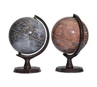 Generic Mapsoft Prime Gray Moon/Red Mars 2 Globe Set, Latin, 30cm/12"", 2MR-30