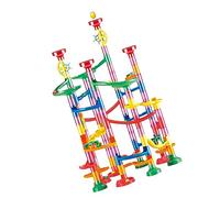 Generic Marble Run Building Blocks Colorful DIY Maze Track Educational Toy for Children 3D Race Track Construction Toy for Kids Plastic 109pcs for Family Playtime