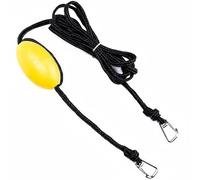 Generic Marine Mooring Rope Kayak Tow Line Retrieval Rope Dock Line Towing Line with Secure M8 Clip and Buoyant Support PVC Coating suitable for canoe and, Black, Black, 12 Ft 3.7m