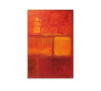 Generic Mark Rothko Color Study Red Canvas Art Print (2) 24x36 inch Wall Art for Living Room, Bedroom, Dining Room, Office, Bathroom, Kitchen