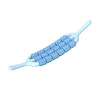 Generic Massage Roller, Manual Massager, Three-Row, Handheld, Multi-Purpose, Leg Stretching, Training, Muscle Relaxation for Abdomen and Arms, Blue