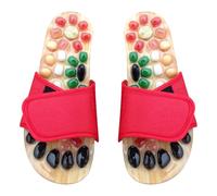 Generic Massage Slippers Acupressure Slipper Natural Jade Pu Eva Material Foot Sole Massage Promotes Blood Flow Relaxing Indoor Foot Care Sandals for Family and Friends