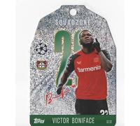 Generic Match Attax 2024 2025 Victor Boniface Squadzone Trading Card, Blue, Paper, Realistic, Rectangular
