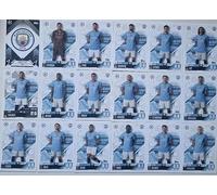 Generic Match Attax 2024/25 Manchester City Full Base Set of 18 Trading Cards