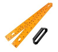 Generic Mathematics 40 Inch Sectional Ruler Plastic Measuring Tool with Handle Yellow Designed for School and Office Measurement Tasks