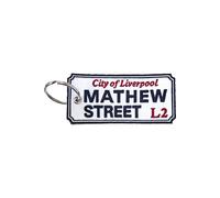 Generic Mathew Street, Liverpool Sign Road Sign Keyring in White Generic White One Size
