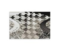 Generic MC Escher Canvas Wall Art Poster 16x24inch(40x60cm) Landscape Art Print for Living Room, Bedroom, Bathroom, Dining Room