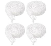 Generic Meat Netting Roll - 4 Rolls Elastic Ham Netting Meshes,White Cotton Beef Netting Roll Butcher Twine Nets, 16.4ft/5m