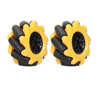 Generic Mecanum Wheel Smart Robot Car Accessories Toy Components 48mm for Building Blocks Enthusiasts (Pair)