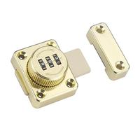 Generic Mechanical Combination Lock, Drawer Lock, Anti-dial Combination Lock, Cam Lock, Sliding Door Lock for Small Doors, Kitchen, Cupboard, Barn Door, Gold