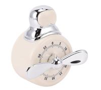 Generic Mechanical Kitchen Timer, 60 Minute Wind Up Timer, Visual Time Management for Cooking - ABS, Metal (Beige)
