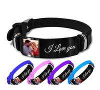 Generic Medical Alert Bracelet for Women Men, Custom Photo Engraving Name Text, Adjustable Sport Wristband, Memory Gifts