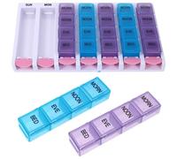 Generic Medicine Storage Holder Portable Case ABS Material Medication Dosage Planning Compact Organizer for Travel Use