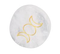 Generic Meditation Time Massage Stone for Inner Peace Calmness Relief Effect Yoga Session (White)
