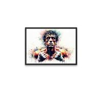 generic Medium A4 30x21cm Boxing Rocky No1 Landscape Poster Watercolour Picture Motivational Graphic Inspirational Heavy Weight Lifting Gym Sports Fit Guy Print