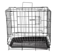 Generic Medium Dog Crate Made of Sturdy Iron Wire with Removable Tray and Easy Assembly Pet Dog Cage for Training and Shelter Use Black Foldable Wire Pet Cage