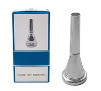 Generic Mellophone Mouthpiece, 64mm Length 17mm Inner Diameter Silver Plated Copper for Easy Maintenance, with French Horn Compatibility