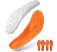 Generic Memory Foam Insoles, 3 Pairs, Cushioned Heel Shock Pad for Foot Pain Relief, Breathable Comfort Support for Standing, Jogging and Exercise (Orange, 5-6.5)