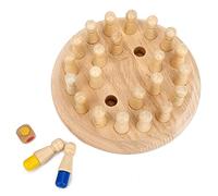 Generic Memory Wood Chess Game for Children, Improving Logical Thinking and Manual Coordination, Desktop Educational Board Game for Family Fun