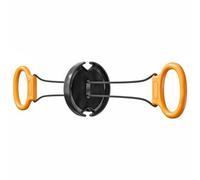 Generic Men Chest Expander Flywheel Resistance Apparatus Home With Spiral Damping Cushioned Non Rope Design Controlled Motion Suitable for muscle shaping core, Black Orange