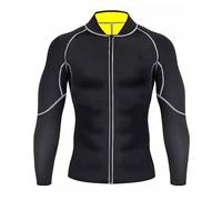 Generic Men Long Sleeve Wetsuit Top Jacket for Slimming and Shaping, Good Elasticity, and Breathability, for Fitness and Yoga, Polyvinyl Alcohol Fiber, L Size