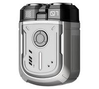 Generic Men Mini Shaver Electric for, Blade Design Ring Dual, Travel Shaving Ipx7 Waterproof, Alloy Compact Body, 1 Fast Hour Charging, Charging Cable and Cleaning Brush Includes