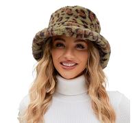 Generic Men's 61 Fuzzy Bucket Hat for Women Faux Superficial Knowledge Bucket Hat Warm Soft Winter Fisherman Cap Furry Sun Hat Fishing Hat Men Black, AG, One Size Fits All