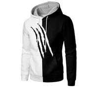 Generic Men's Black S Hoodie, Loose Fit, Long Sleeve, Letter Print, Casual Pullover Tops, Unisex Adult, Everyone, Outdoor Enthusiasts, Social Event Attendees, Hoodie, Sweatshirt