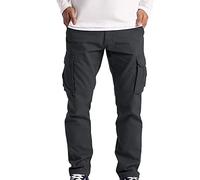 Generic Men's Cargo Work Combat Trousers Multiple Pockets Outdoor Straight Type Fitness Wide Leg Sportspants Heavy Duty Safety Durable Breathable Pants 4 Seasons (UK, Alpha, S-5XL, Regular, Khaki)