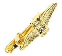 Generic Men's Gold Tie Clip Owl Design Necktie Bar Clip for Business Suit Formal Wedding Accessory Fits Regular Ties Easy to Wear Gift for Him Christmas and Birthdays